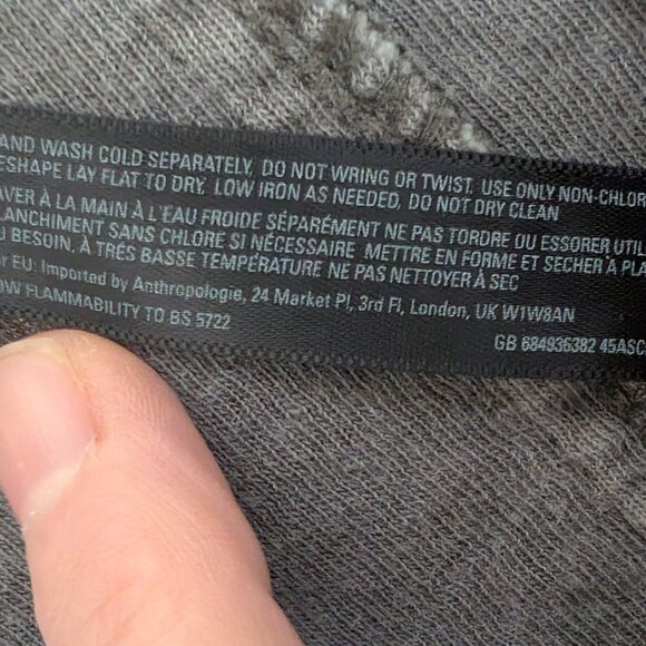 Anthropology Saturday Sunday Open Front Cardigan w/ Pockets Gray Green Sz Medium - Picture 7 of 8